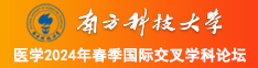 在搞黄片视频加日逼视频南方科技大学医学2024年春季国际交叉学科论坛